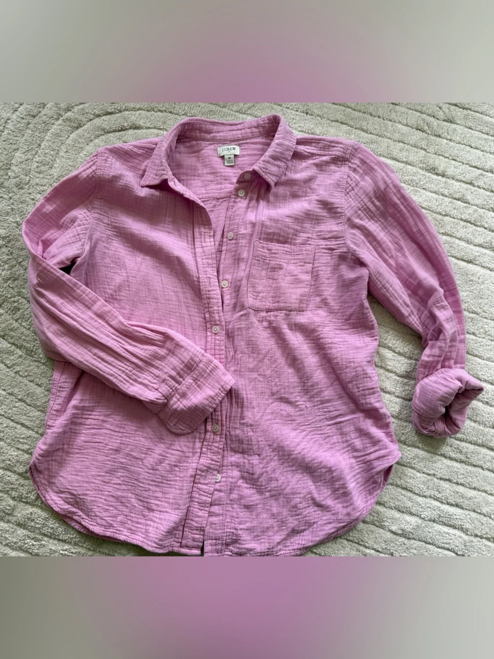 J Crew Gauze Button Down Size M